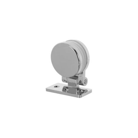 Set di 2 cerniere per porta doccia in vetro, cerniere rotonde a morsetto per accessori da bagno - Crezuo
