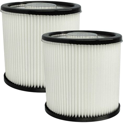 vhbw 2x filtro sostituisce Scheppach 4014915222866, 7907709701 per aspirapolvere - filtro HEPA nero / bianco