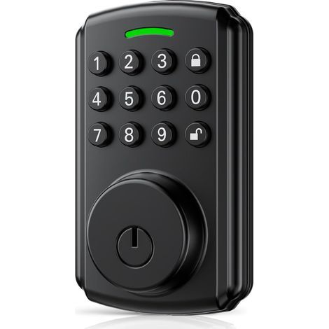Serrure à pêne dormant intelligente Aucune application requise ou avec application si nécessaire Étanchéité IP65 Prise en charge de la passerelle et Alexa Alliage d'aluminium Serrure de (1/4)