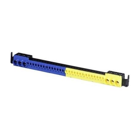 F-Tronic 9910010 Morsetto a innesto Blu, Giallo Tipo di conduttore = N, PE