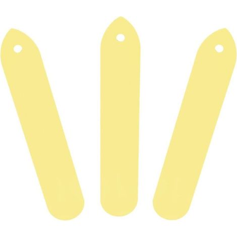 Étiquettes pour plantes en PVC, 100 pièces, étiquettes pour pots de jardin en PVC, étiquettes de marquage, étiquettes pour graines de pépinière (blanches) (jaunes) (1/5)