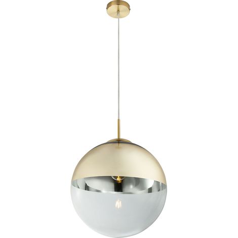 Globo - lampada a sospensione - Varus - oro - vetro - Ø 33cm -