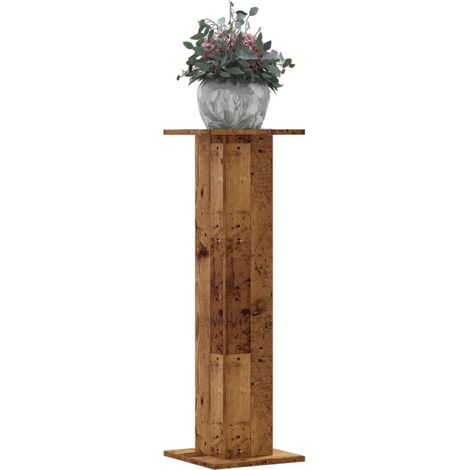 Pflanzenständer 2 Stk. Altholz-Optik 30x30x95 cm Holzwerkstoff