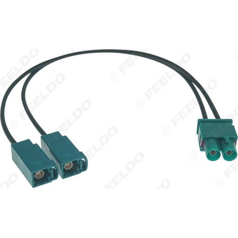Adaptateur mâle-femelle compatible avec le câble de conversion d'antenne autoradio FAKRA double tête pour Volkswagen