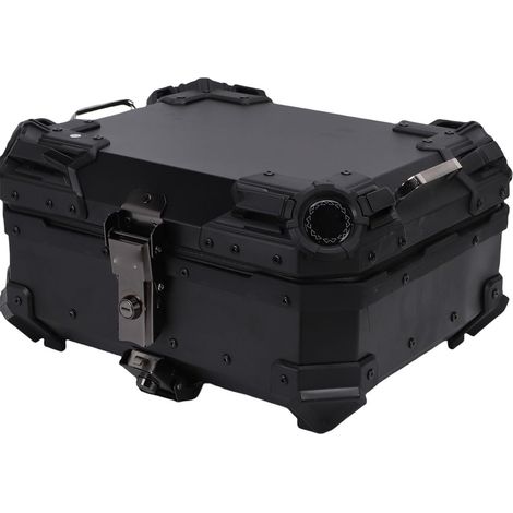 Top Case de Moto 28L, Coffre de Queue de Moto en Alliage d'Aluminium avec Serrure, Valise de Bagage de, Coffre Supérieur Arrière de Scooter, de Rangement pour de Tour (1/5)