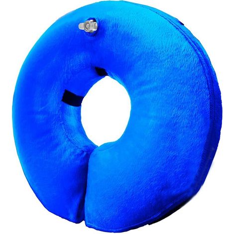 Schutzkragen, aufblasbar, M 27 cm, blau