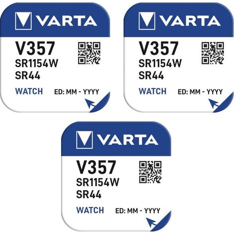 .3 piles Varta 357 SR44W.
.
..
..
.