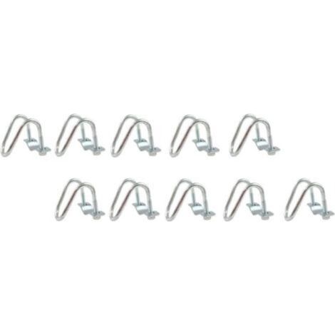 Lot de 10 Clips en Acier Galvanisé de Type U pour Tubes Transversaux Connecteurs Croisés 6 MM Fixation Pratique pour Étagères Fermes et Clôtures Usage Solide et Polyvalent (1/5)