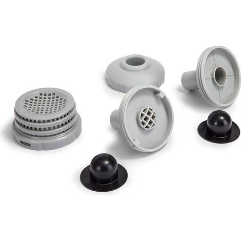 Juego de conexión Ø 32 mm - apto para regeneración de agua, color gris, compatible con piscinas Intex (1/4)