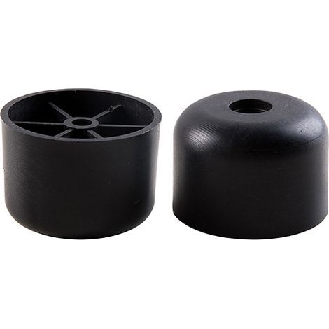 Black Color 12 PCS Plastic Furniture Legs, Height 25mm, Round Furniture Feet for Sofa