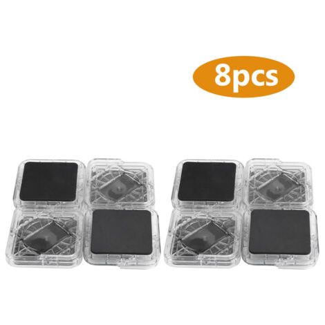 Tampon de Jambe de Lit à la Maison - 8pcs Set Tapis Non Galet (Transparent) (1/5)
