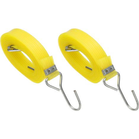 Lot de 2 tendeurs avec crochets,150 cm de long,élastiques plats et robustes en caoutchouc pour extérieur,camping,bagages,cargaison (1/5)
