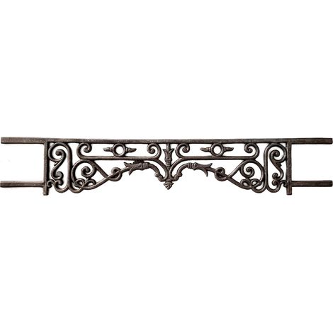 Deco Fer Forge – Appui de fenêtre en fonte d'époque 1000mm – Longueur 1000mm – Hauteur 180mm – Modèle Haussmannien brut