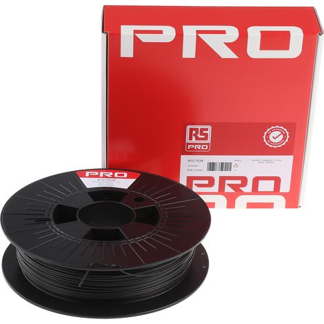 Filament pour imprimante 3D RS PRO, CARBON-P, Ø 1.75mm, Noir, 500g, FDM ( Prix pour 1 ) (1/3)