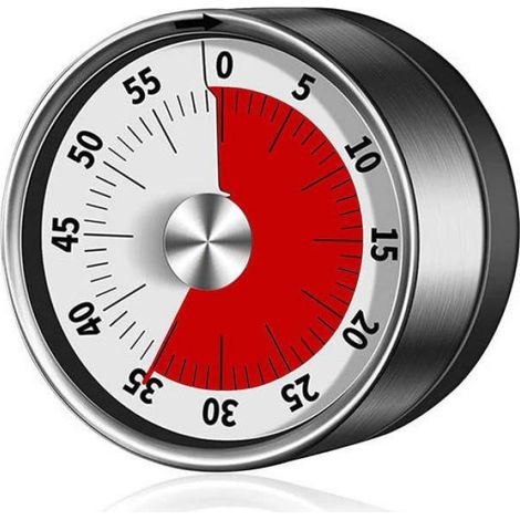 Minuteur Cuisine - Magnétique Mécanique 60 Minutes - Visuel Enfant - Sans Piles - Pour Réfrigérateur Four Tableau Blanc - 1 Pièce (1/4)