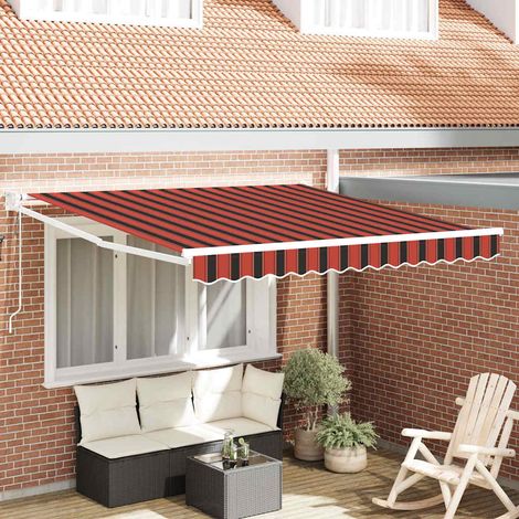 Markise Orange und Braun 350 x 250 x 165 cm Polyester