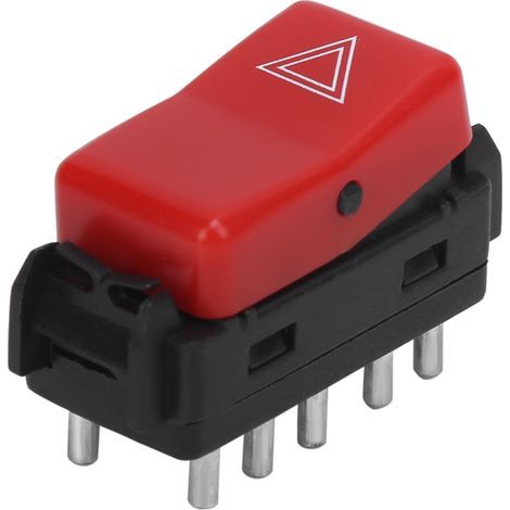 Red emergency turn signal switch 1248200110 for Mercedes W124 W201 W202 hazard lights (1/5)
