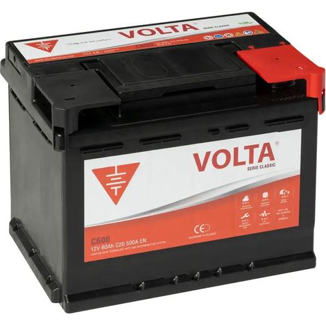 Batería de Coche 60Ah 500A EN Volta C600D Classic (1/3)