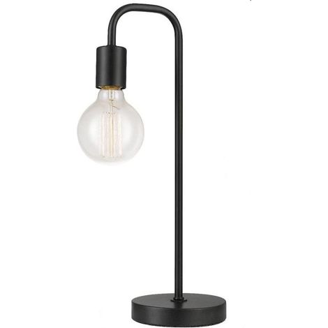 Lampe de Table Noir- base en fer H50 cm (1/5)