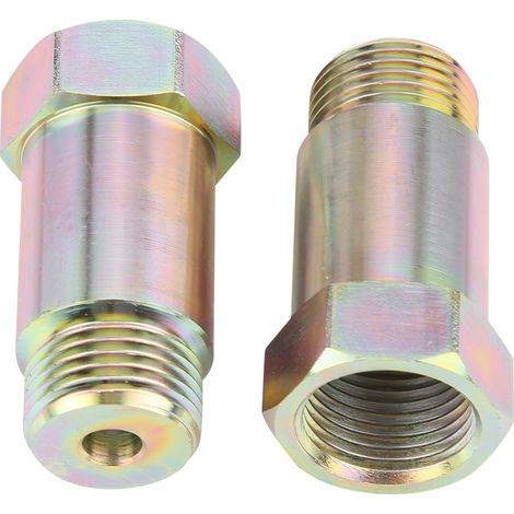 Set mit 2 O2-Sensor-Verlängerungsadaptern M18x1,5 45 mm, gelber Gewindeabstandshalter für Lambdasonde (1/5)