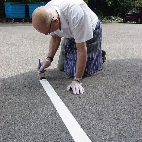 Watco Trafficline Reflektierend,chlorkautschukbasierter Aussenanstrich, Gelb