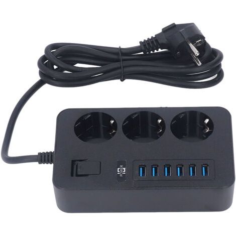 Multifunktionale USB-Steckdosenleiste, flammhemmende intelligente Steckdosenleiste 110- für Haus, Garage - Trimec (1/5)