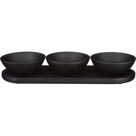 Mica Decorations Bol Noir H5xl12xL36cm (1/4)