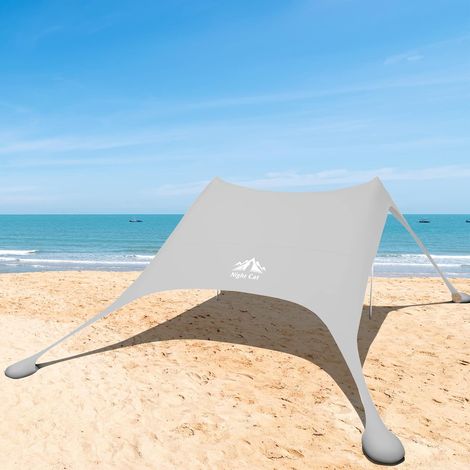 Night Cat Strandzelt Lycra Schatten Zelt Strandmuschel Sonnensegel Sun Shelter UV-Schutz UPF 50+ mit Sandsack Anker für Strand Picknick Angeln Camping (1/5)