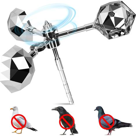 Répulsif Anti-Oiseaux  Répulsif Anti-Pigeons  Répulsif Anti-Oiseaux  Répulsif pour Pics  Réfléchissant  Répulsif Anti-Oiseaux réfléchissant avec 288 Surfaces réfléchissantes  Répulsif