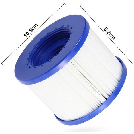 WuYan Swimming Pool Filter 2 Pack Replacement，Cartouche Filtre à Vis Gonflabl De Vis 104mm，pour Clever Spa + Aquaparx + Aqua Spa + Costway + All Seasons + GoPlus + Wido and Others…
