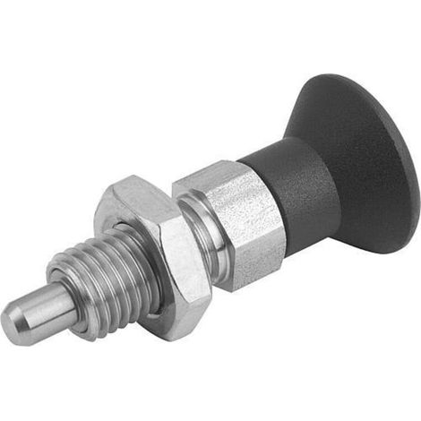 KIPP Arretierbolzen GR.1 M10x1 D5 ohne Rastnut mit Kontermutter (1/3)