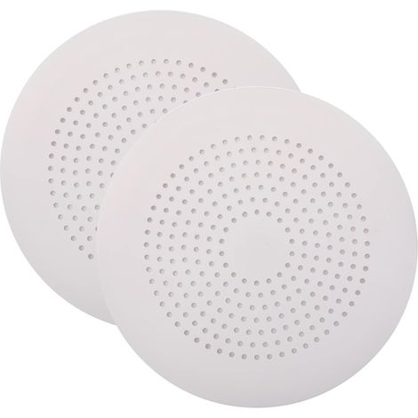 Recolector de pelo redondo para desagüe de ducha con ventosa, fácil de instalar, paquete de 2 (blanco) (1/5)