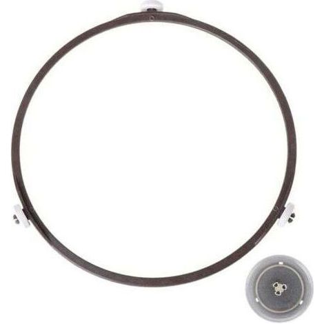 Support plateau tournant universel de 22cm,Anneau Rotatif Micro-ondes, XU,de Plateau Tournant pour Universel Support en Verre 22cm Diamètre (Brun) (1/4)