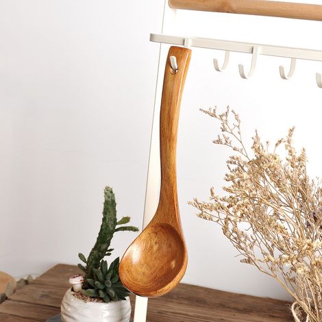 Cuillère En Bois - Cuillère À Soupe Cuisine - Pour Préparation Alimentaire Et Service - 25 x 7 cm - 1 Pièce (1/4)