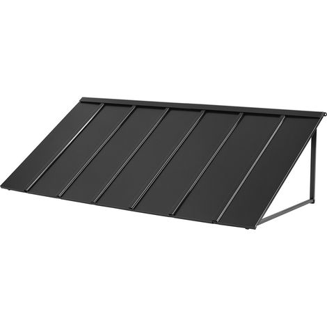 Auvent de Porte d'Entrée 203x91 cm Marquise de Porte Extérieure Métal, Cadre Acier, Abri de Protection Contre Pluie, Neige, Soleil, Auvent pour Portes d'Entrée, Fenêtres de Porches, de Balcons (1/5)