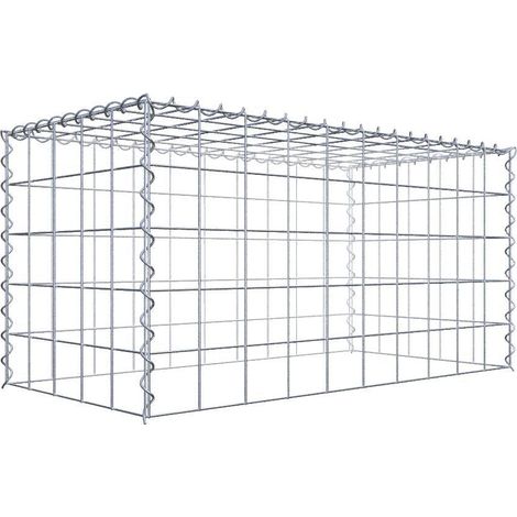 Gabiondeco - Gabion - Element de prolongation en hauteur 100 cm x 50 cm x 50 cm (L x H x P). maille 10 x 10 cm. Spirale. Attention : il manque une grille - Made in Ge... (1/5)