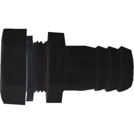 Raccord droit 20/27 en plastique noir pour récupérateur d'eau de pluie – Filetage 20/27 mm – Longueur 3 cm – Fabrication française – Bellijardin