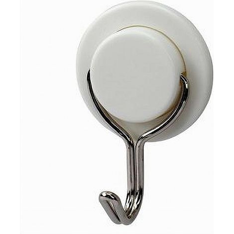 Trade Shop - Set 4 Pz Ganci Adesivi Attaccapanni Da Parete Forma Circolare Casa 5.5 Cm 79336 -
