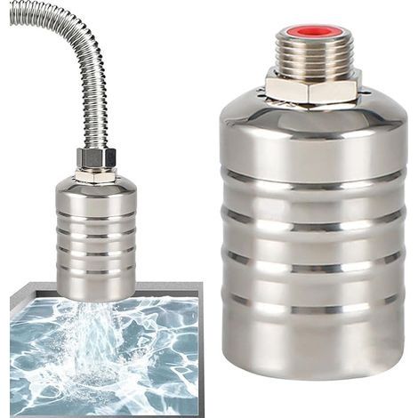 Vanne à Niveau d'eau - Valve Niveau d'eau Automatique vanne à Flotteur Aucune électricité requise, éviter Le colmatage, Filtre intégré pour réservoir Stockage (1/5)