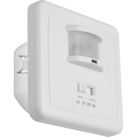 Sensor de movimiento PIR Marid JQ-L 40-500W IP20 empotrable alcance hasta 12m 150 grados 3-2000 lx 30-90dB blanco 08910 (1/2)