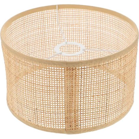 Lampenschirm aus Rattan und Stoff – Pendelleuchte für Steh- und Deckenbeleuchtung – Sanftes und dekoratives Licht für Tische und Wände