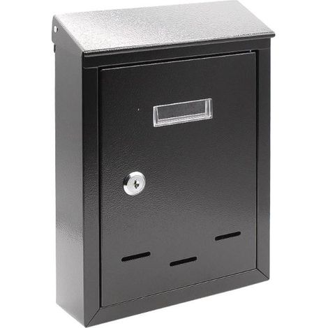 WURKO buzon metal exterior negro pw178 , Buzón para exteriores negro Wurko Buzón para exteriores fabricado en metal esmaltado en color negro confiriendo resistencia a la intemp (1/3)