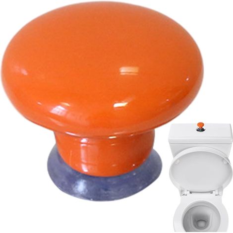 CCYKXA  Toilet push button - Self-adhesive push-button drawer knob, Plumbing fixture for bedroom, toilet, kitchen, laundry room, nursery, bathroom (1/5)