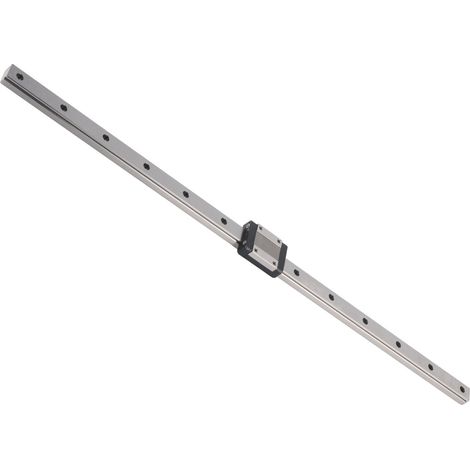 Rail linéaire MGN15 500mm, glissière de précision pour automatisation industrielle, équipement de mouvement linéaire, coulisseau robuste, pièce mécanique haute performance. (1/5)