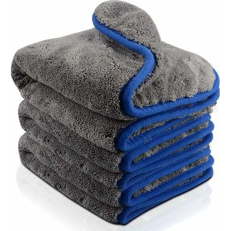 VURAHOME - Chiffons en microfibre pour l'entretien professionnel de la voiture - Chiffons de voiture 1000GSM ultra doux pour un entretien parfait de la peinture de voiture, chiffon de polissage, chiff (1/5)