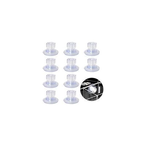Lot de 10 Ventouses pour Auvent de Caravane, 45 mm Ventouse Robustes pour Camping Car, kit de Fixation latérale Transparent à Haute adhérence pour Camping, T5, RV, Bateau et Organiseur à Suspendre (1/5)