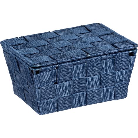 Badkorb mit ADRIA-Deckel, marineblau, Wenko (1/4)