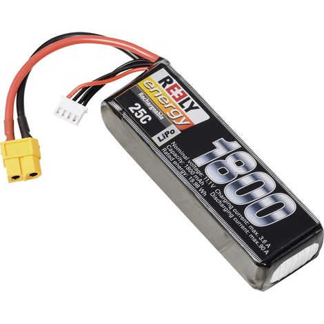 Reely Modellbau-Akkupack (LiPo) 11.1 V 1800 mAh Zellen-Zahl: 3 25 C Softcase XT60 (1/3)