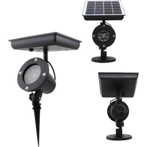 Projecteur Noël - - Flocons de neige - Solaire - Projection multicolore - Étanche IP44 (1/4)