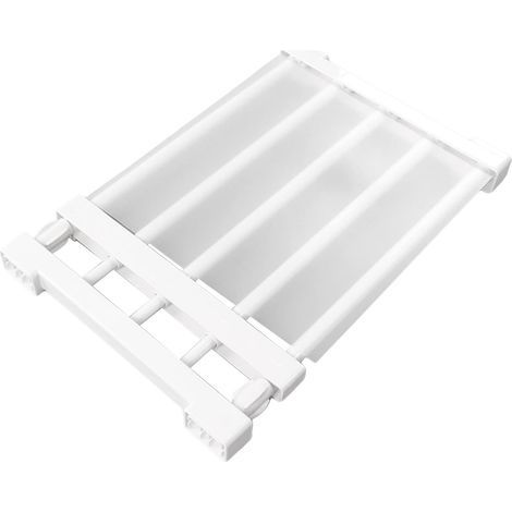 Étagère De Tension Extensible pour Placard, étagère De Rangement Réglable en Métal sans Clous pour Armoire, Armoire, Cuisine, Salle De Bain, Blanc, Largeur 24 Cm(38-55cm) (1/5)